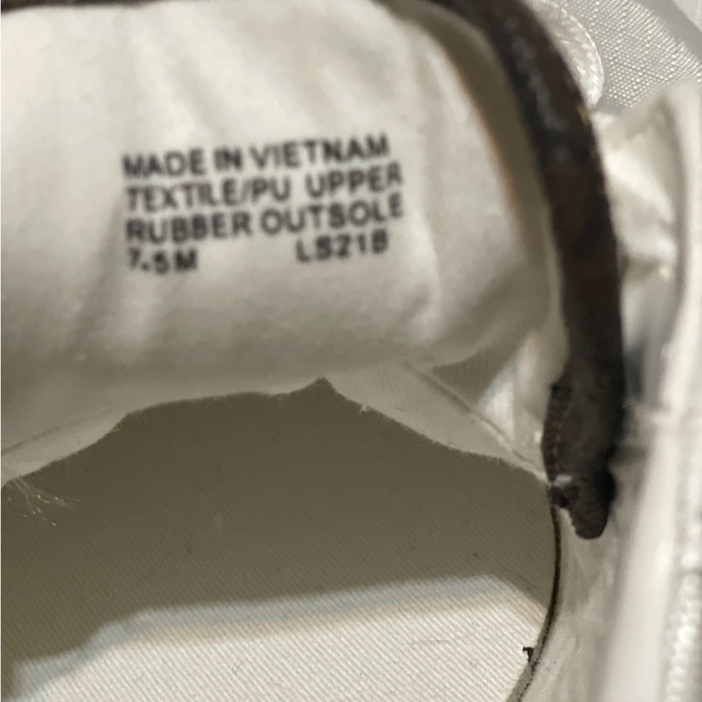 Women's White and Brown Sneakers - Picture 5 of 5